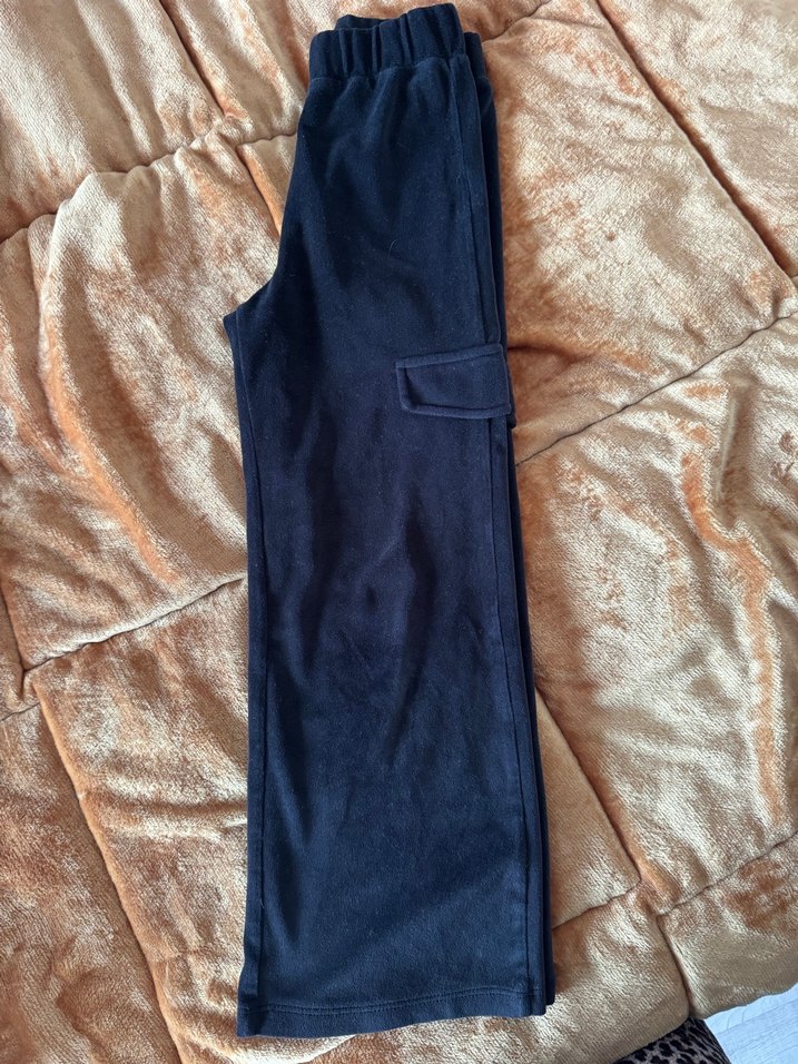 Kız çocuk siyah kadife eşofman - Görsel 3