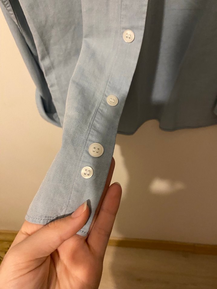 Gri Keten Erkek Gömlek Uzun Kollu - Görsel 4