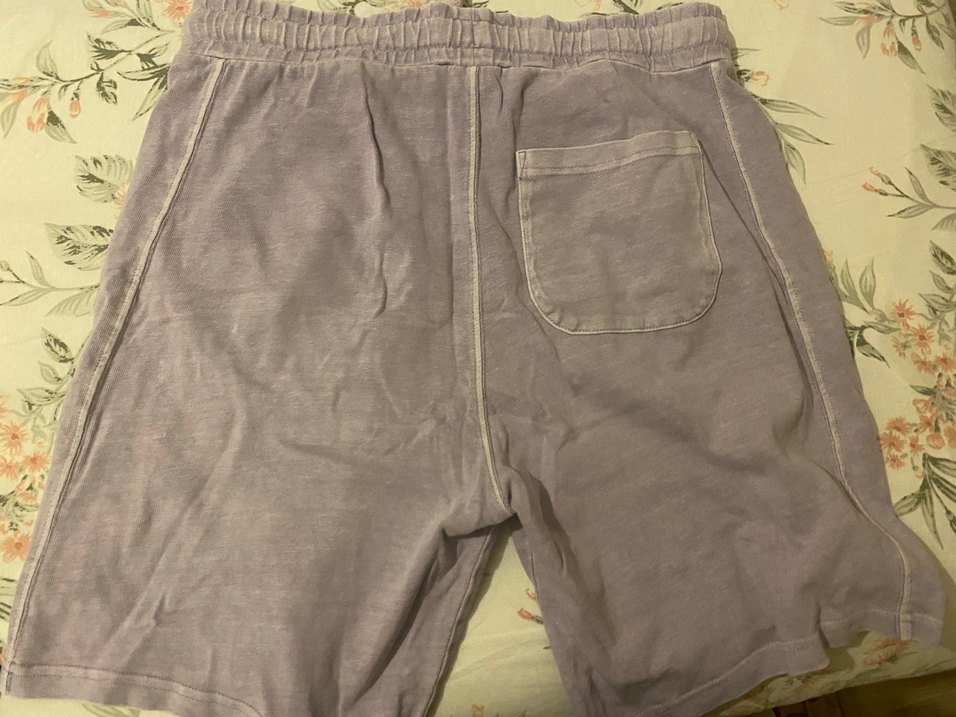 Gri Erkek Keten Rahat Mini Şort - Görsel 3