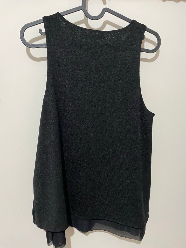 Siyah V Yaka Kolsuz Midi Triko Elbise - Görsel 3