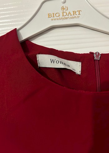 Bordo Kadın Uzun Kollu Fırfırlı tunik - Görsel 3