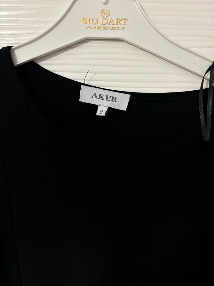 Aker Uzun Kollu Siyah Salaş Tunik - Görsel 3