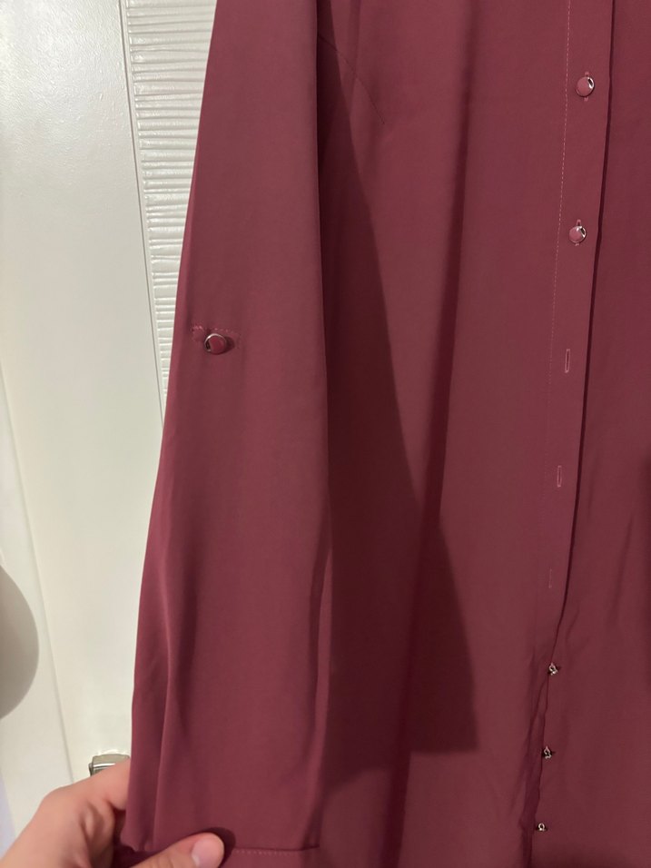 Gülkurusu Düğmeli Uzun Kadın Tunik - Görsel 2