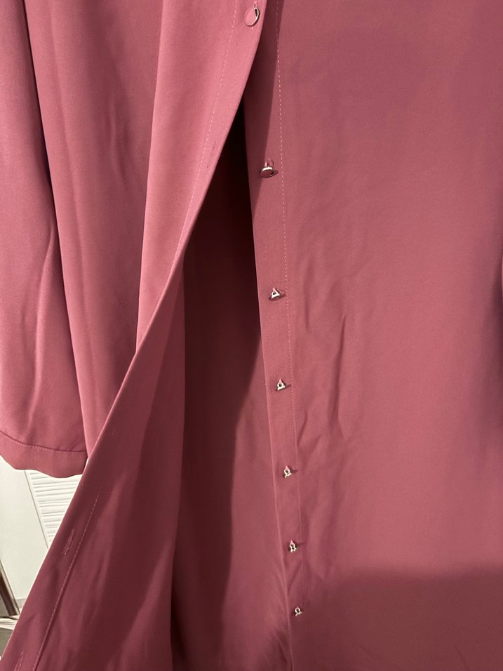 Gülkurusu Düğmeli Uzun Kadın Tunik - Görsel 3