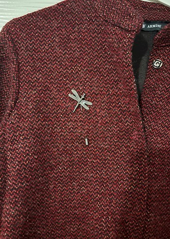 Armine bordo simli hırka kap - Görsel 2