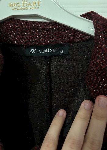 Armine bordo simli hırka kap - Görsel 4