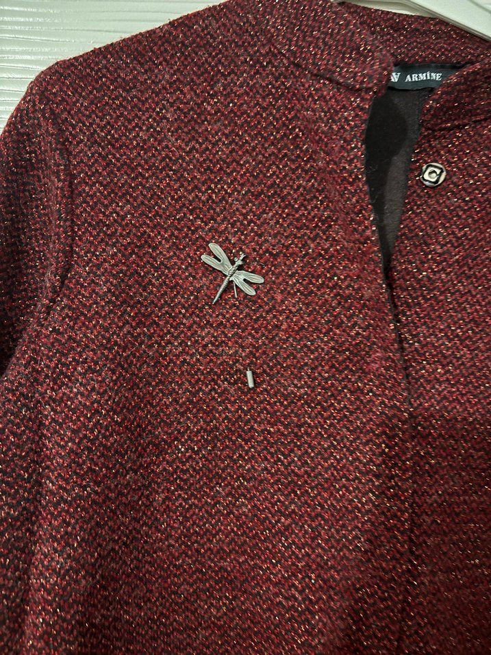 Armine bordo simli hırka kap - Görsel 3