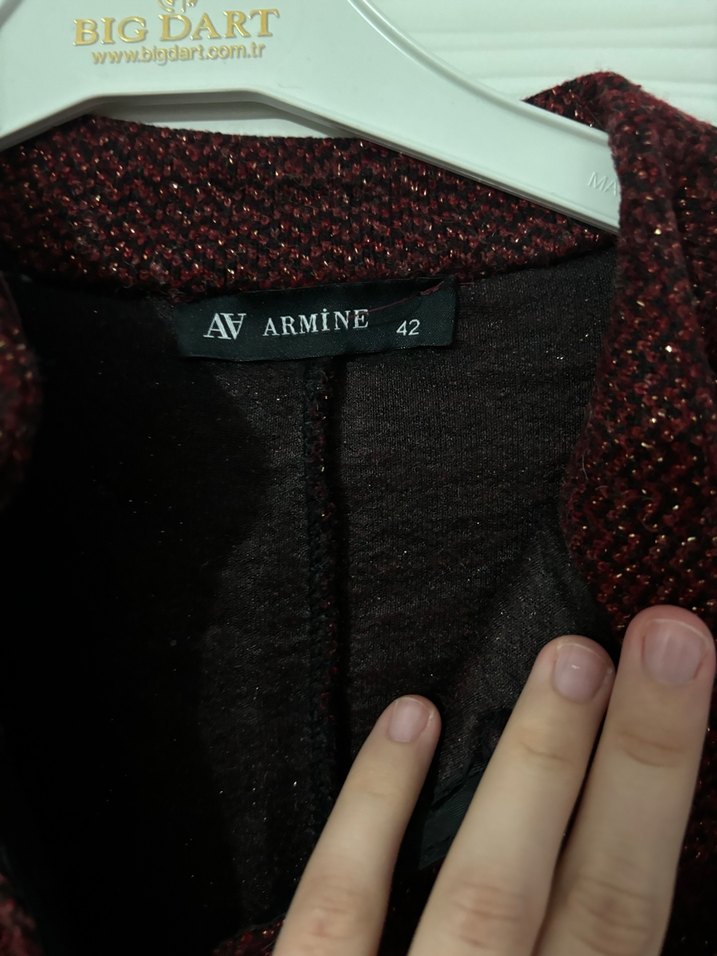 Armine bordo simli hırka kap - Görsel 4