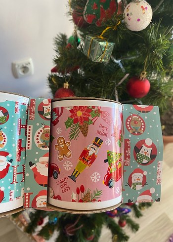 Renkli Yılbaşı Temalı 2li kupa - Görsel 2