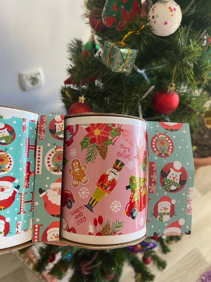 Renkli Yılbaşı Temalı 2li kupa - Görsel 2