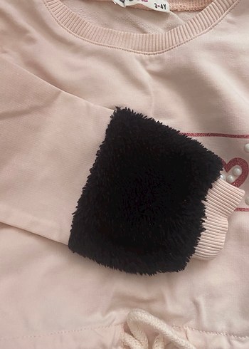 Kız Çocuk Uzun Kollu Pembe Elbise - Görsel 6