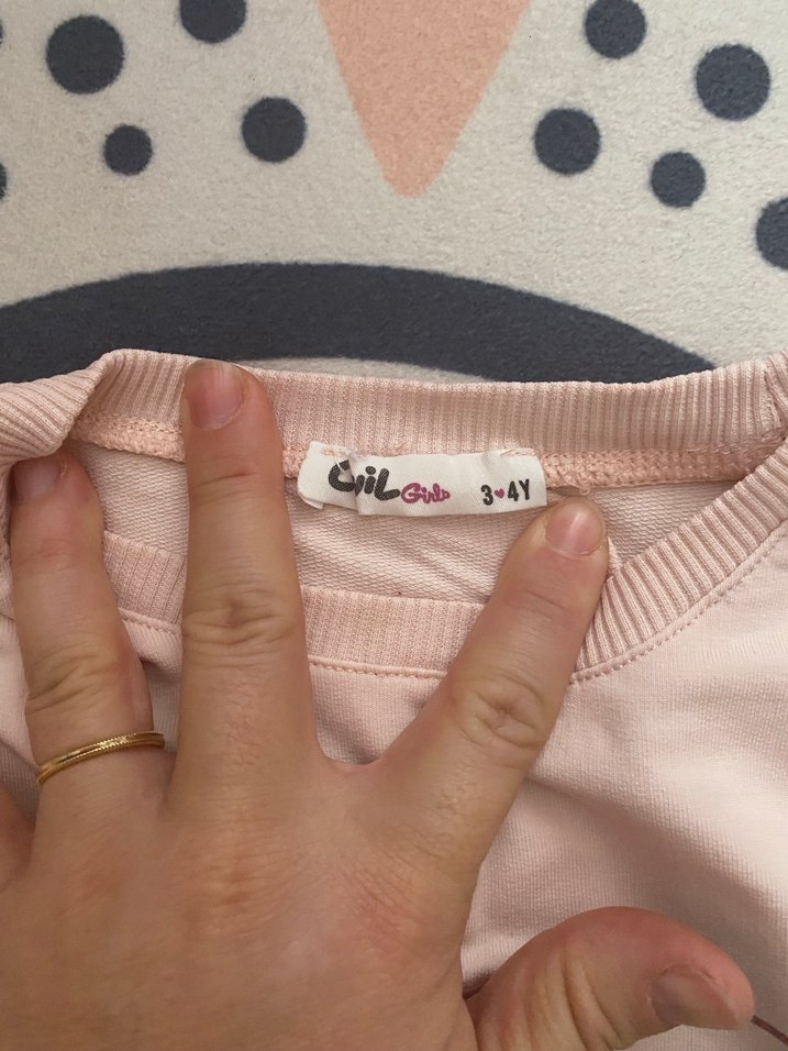 Kız Çocuk Uzun Kollu Pembe Elbise - Görsel 4