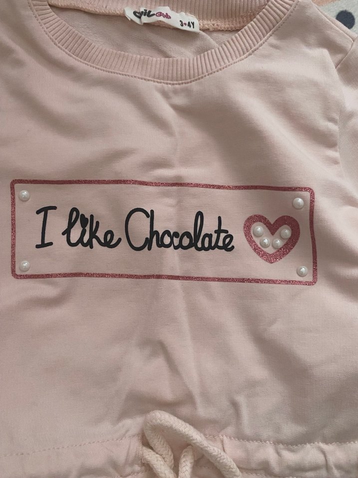 Kız Çocuk Uzun Kollu Pembe Elbise - Görsel 5