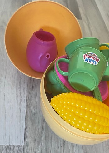 Renkli Plastik Oyuncak Meyve ve Çay Seti - Görsel 3