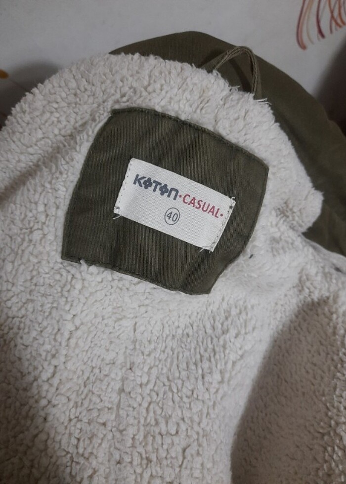 koton haki parka mont - Görsel 4