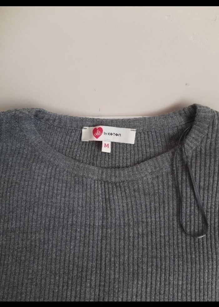 koton uzun gri elbise - Görsel 3