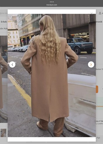 Mango Özel Dikim Yün Kaşe Palto Manto - Görsel 5