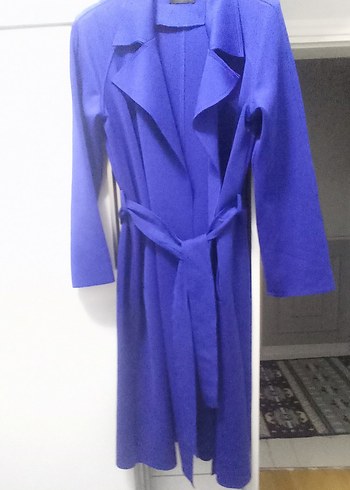 H&M Uzun Lacivert Kadın Kaban