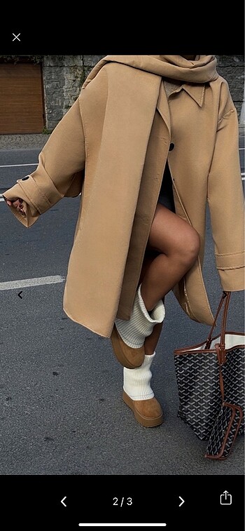 Zara atkılı trençkot