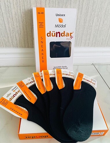 Dündar siyah renk unisex sneaker dikişsiz çorap