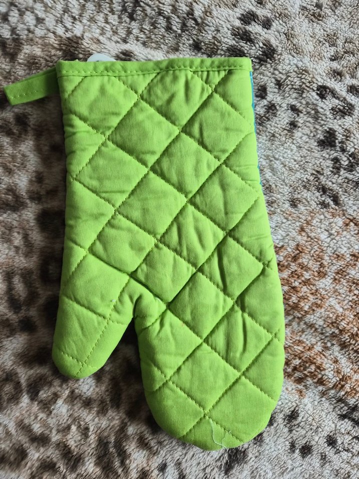 Turkuaz Renkli Baskılı Fırın Eldiveni - Görsel 2