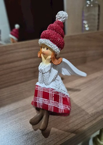 Renkli Şapkalı Beyaz Melek Biblo - Görsel 3