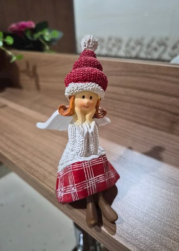 Renkli Şapkalı Beyaz Melek Biblo - Görsel 5