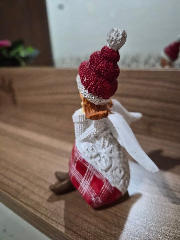 Renkli Şapkalı Beyaz Melek Biblo - Görsel 4