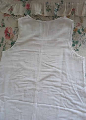 Beyaz Ham pamuklu kumaştan elbise - Görsel 12