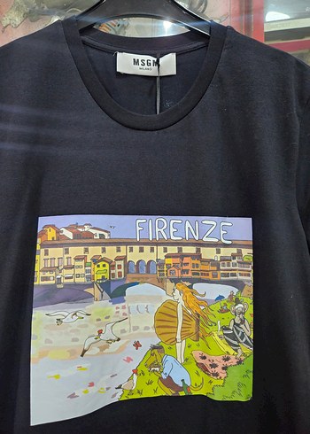 MSGM Siyah Baskılı Erkek Tişört - Görsel 2