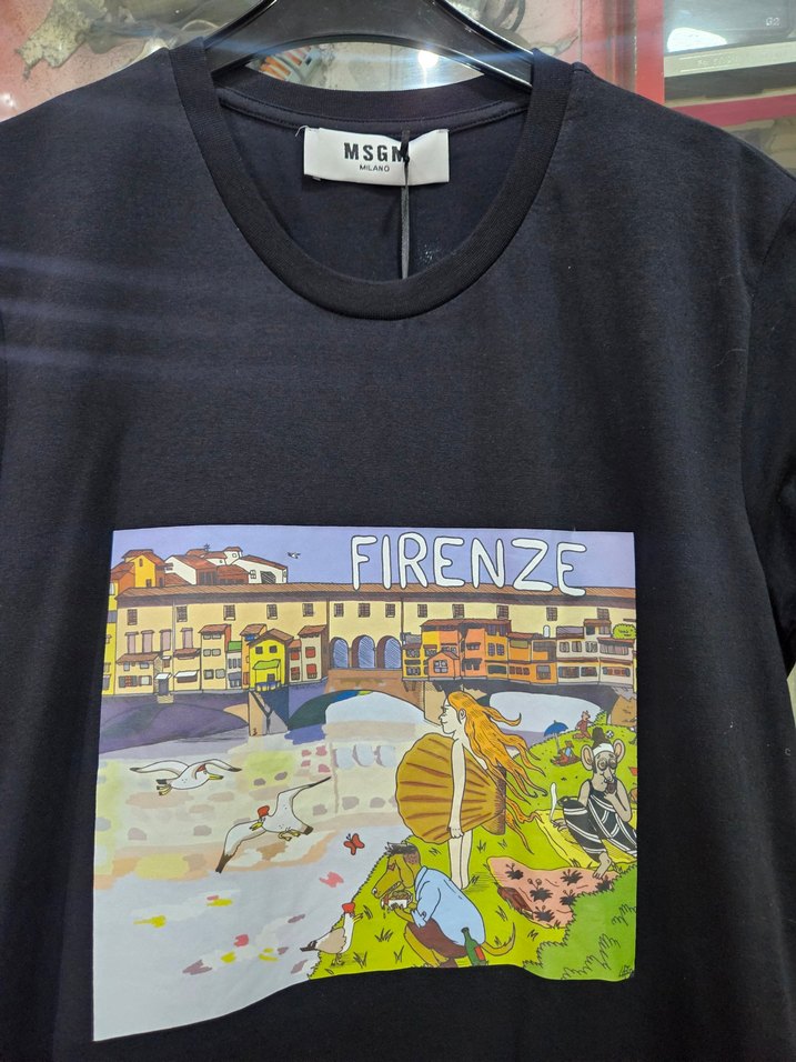 MSGM Siyah Baskılı Erkek Tişört - Görsel 2