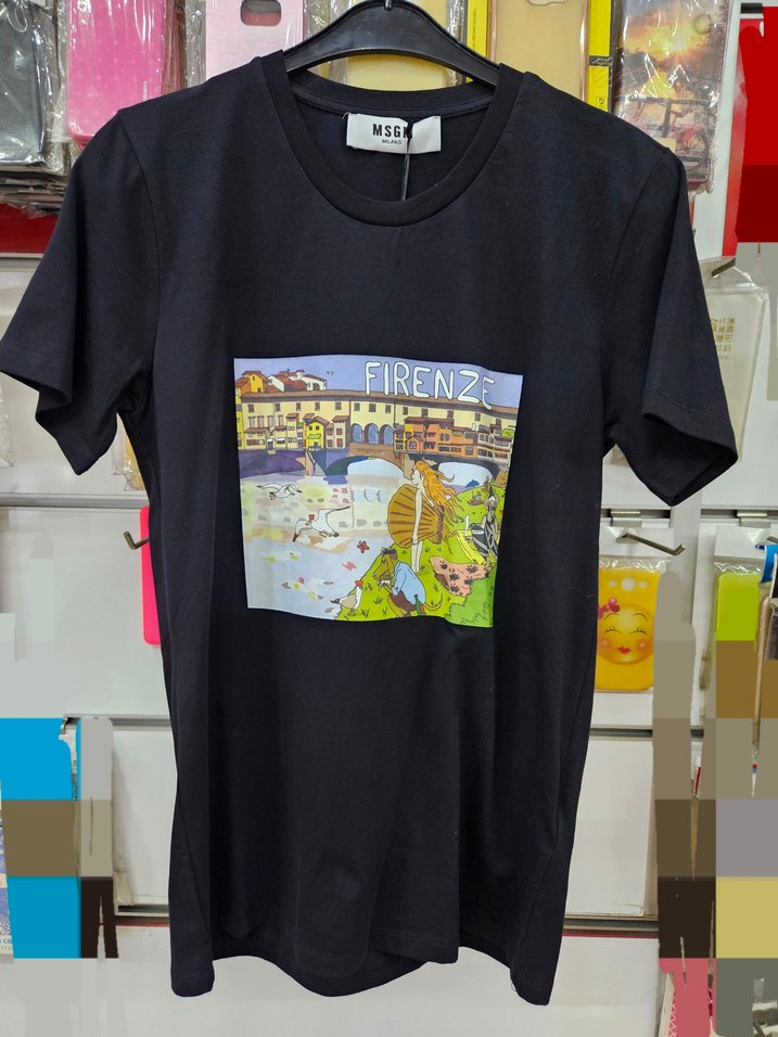 MSGM Siyah Baskılı Erkek Tişört - Görsel 3