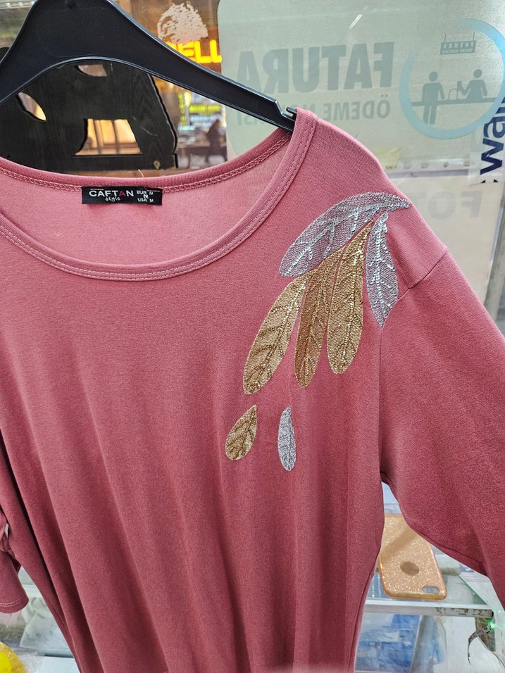 Pembe Uzun Kollu Salaş Kadın Bluz - Görsel 2