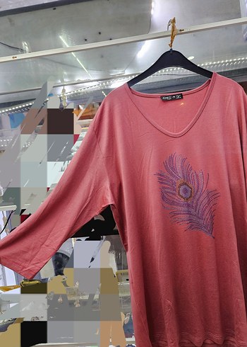 Pembe Uzun Kollu Bohem Kadın Bluz - Görsel 2