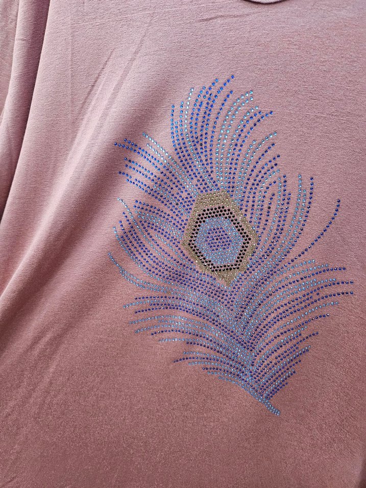 Pullu Pembe Uzun Kollu Kadın Bluz - Görsel 2