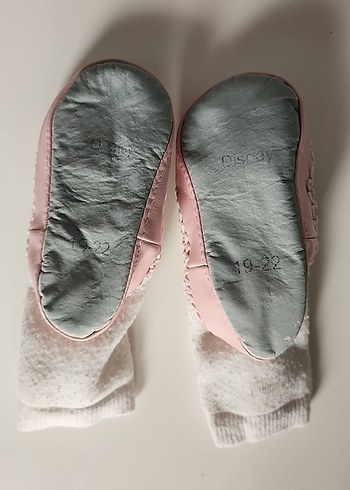 Kız Çocuk Pembe Nakışlı Örgü Panduf - Görsel 2