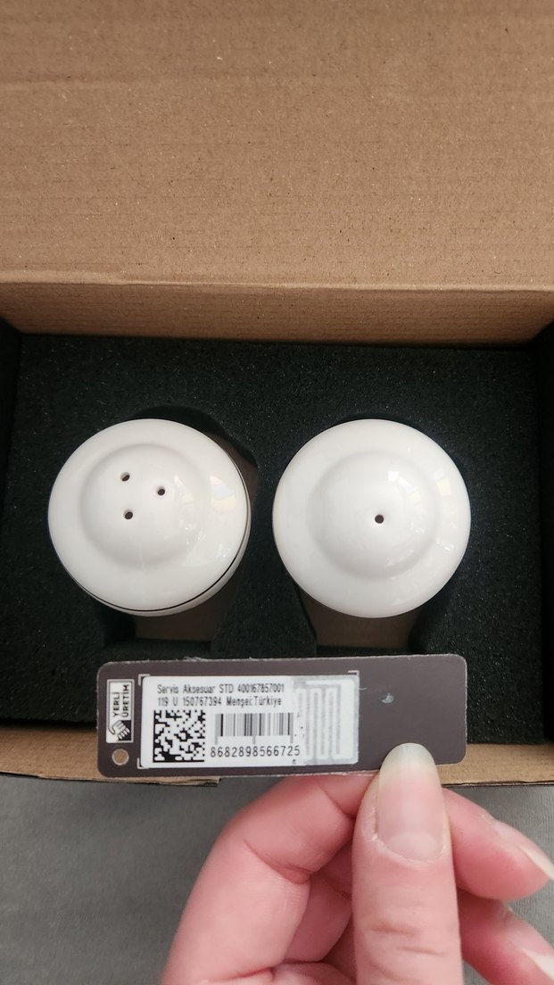 Beyaz Desenli Tuzluk - Karabiberlik - Görsel 3