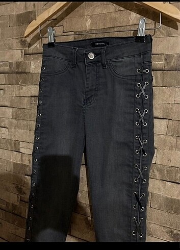 Bağcıklı Bağcık Detaylı Pantolon Gotik Grunge