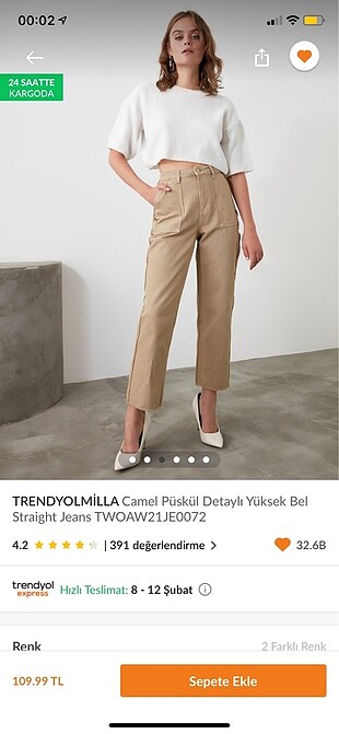38 Beden Trendyolmilla straight jean