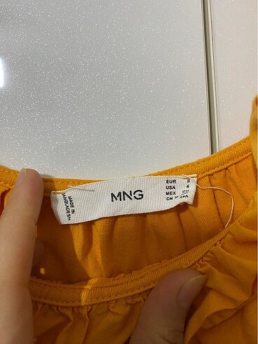 s Beden turuncu Renk Mango elbise
