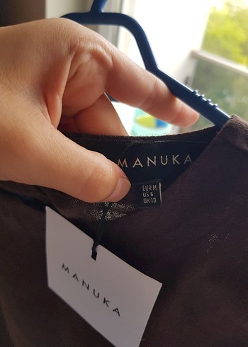 m Beden Manuka Keten Jile/Elbise- Acı Kahve