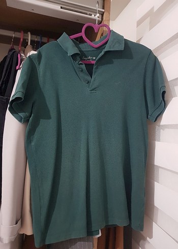 Erkek Yeşil Polo Yaka Kısa Kollu Tişört