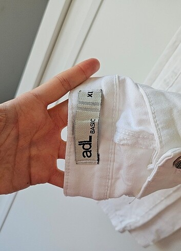 xl Beden AdL Pamuk Beyaz Kot Pantolon