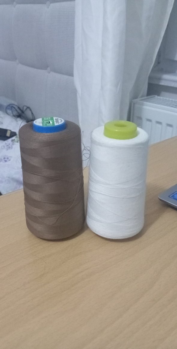 Bohem Tarzda Kahverengi ve Beyaz İplikler - Görsel 4