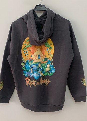 Koton Koton Rick and Morty Baskılı Kapüşonlu Sweatshirt