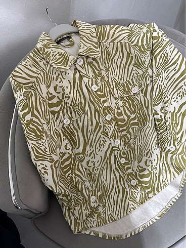Zebra desen kot ceket