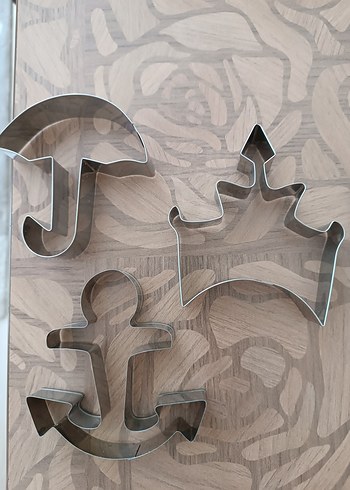 3 Parça Metal Kurabiye Kalıbı Seti