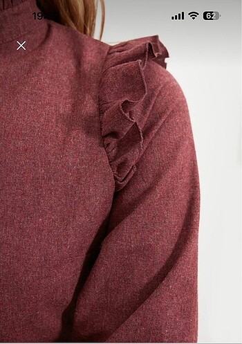 36 Beden bordo Renk TrendyolMilla Bordo Omuz Detaylı Elbise