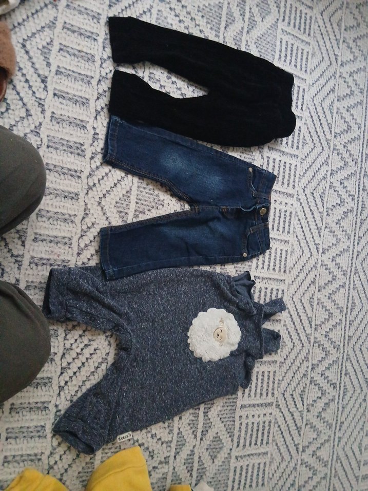 Gri Örgü Erkek Bebek Takımı Uzun Kollu - Görsel 5