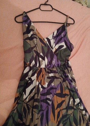 Bohem Tarz V Yaka Uzun Elbise - Görsel 3